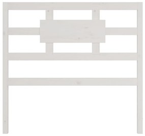 vidaXL Κεφαλάρι Κρεβατιού Λευκό 95,5x4x100 εκ. από Μασίφ Ξύλο Πεύκου
