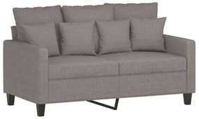 vidaXL Πολυθρόνες Σετ 3 Τεμαχίων Taupe από Ύφασμα με Μαξιλάρια