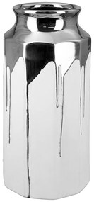 Βάζο ArteLibre Λευκό/Ασημί Κεραμικό 13.5x13.5x27cm-05160149