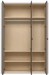 Ντουλάπα Dutchess τρίφυλλη glass