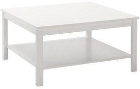 Τραπεζάκι σαλονιού Rustic Megapap χρώμα λευκό 80x80x40εκ.