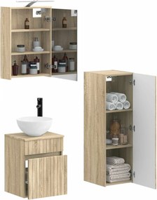 vidaXL Σετ Επίπλων Μπάνιου 4 pcs Sonoma Δρυς