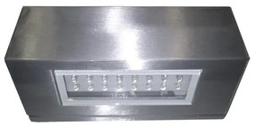 Adeleq Φωτιστικό LED Διπλό Ορθογώνιο Επίτοιχο Αλουμινίου 3.3W Θερμό Σατινέ 9-706066