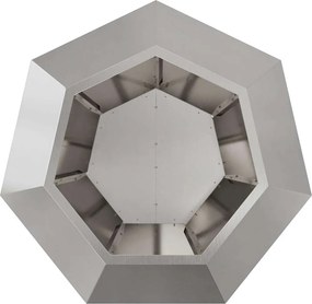 vidaXL Γλάστρα Ασημί 75 x 75 x 60 εκ Ανοξείδωτο ατσάλι