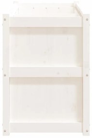 Ζαρντινιέρα Λευκή 150 x 50 x 70 εκ. από Μασίφ Ξύλο Πεύκου - Λευκό