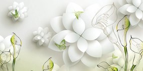 Εικόνα αφηρημένα λουλούδια - 100x50
