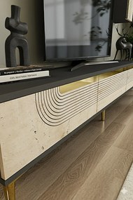 Stewehome Σετ μοντέρνας σύνθεσης τηλεόρασης με ράφι 180x30x41 cm