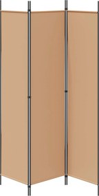 vidaXL 3-Panel Room Divider Μπεζ 150 x 200 cm Ύφασμα