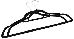 vidaXL Κρεμάστρες Ρούχων Σετ 100 τεμ. Αντιολισθητικές Μαύρες Βελούδο