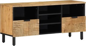 vidaXL Ντουλάπι τηλεόρασης καφέ 100x33x46 cm μασίφ ξύλο Mango