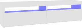 vidaXL Έπιπλα Τηλεόρασης με LED 2 τεμ. Λευκό 75 x 35 x 40 εκ.