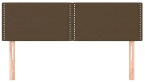 vidaXL Κεφαλάρια Σκ. Καφέ 144x5x78/88 εκ. Ύφασμα