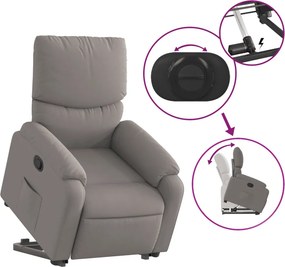 vidaXL Πολυθρόνα Ανακλινόμενη με Ανύψωση Χρώμα Taupe Υφασμάτινη
