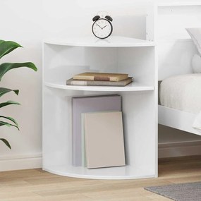 vidaXL End Table Υψηλής γυαλάδας λευκό 39,7 x 39,7 x 60 εκ