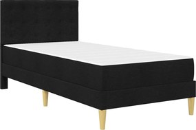 vidaXL Σκελετός κρεβατιού με στρώμα Μαύρο 100 x 200 cm Ύφασμα