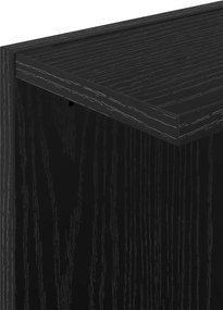 vidaXL Ράφι Τοίχου 2 τμχ. Μαύρη Δρυς 22 x 15 x 100 εκ