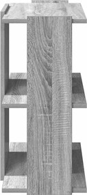 vidaXL Βιβλιοθήκη 3 Επιπέδων Γκρι Sonoma 60x30x60 εκ. Επεξεργ. Ξύλο