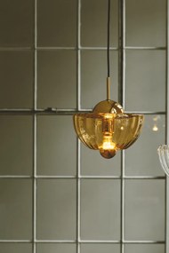 Κρεμαστό Φωτιστικό Lotus Amber Ø25cm Χρυσό