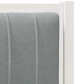 vidaXL Ταπετσαρισμένο κεφαλάρι Λευκό 80 cm Στερεά ξυλεία πεύκου