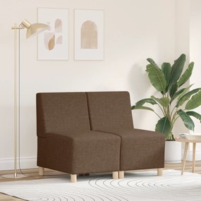 vidaXL Καθίσμα Σαλονιού 2 pcs Καφέ 55 x 74 x 82 εκ. ύφασμα