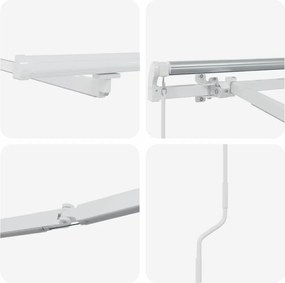 vidaXL Σκελετός Τέντας Λευκό 300 x 250 εκ Αλουμίνιο