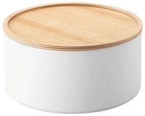 Κουτί Αποθήκευσης YMZK5803 22x11cm White-Natural Yamazaki Ατσάλι,Ξύλο