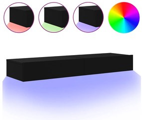 vidaXL Έπιπλα Τηλεόρασης με LED 2 τεμ. Μαύρο 60 x 35 x 15,5 εκ.