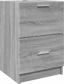 vidaXL Ντουλάπι Νιπτήρα Γκρι Sonoma 40x37x59 εκ. Επεξεργασμένο Ξύλο