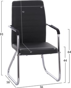ΠΟΛΥΘΡΟΝΑ DALEY HM1021.01 ΜΕ ΜΠΡΑΤΣΑ ΜΑΥΡΟ PU 56x58x93 εκ.