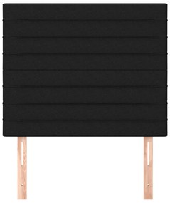 vidaXL Κεφαλάρι Κρεβατιού Μαύρο 80x5x118/128 εκ. Ύφασμα