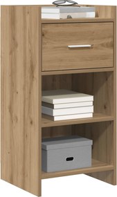 vidaXL Πλαϊνό γραφείο Artisan Δρυς 40 x 36 x 80 εκ Επεξεργασμένο Ξύλο