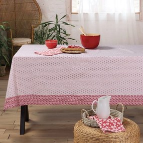 Τραπεζομάντηλο Αλέκιαστο Tradition Pink Nef-Nef 140X240 100% Βαμβάκι