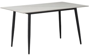 Intrahome Τραπέζι Gustas Intrahome λευκό μαρμάρου sintered stone-μαύρο μέταλλο 140x80x75εκ | SKU: INTRAPA-389111113