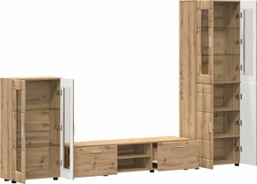 vidaXL Σετ επίπλου τηλεόρασης FLORIN 3 pcs Artisan Oak