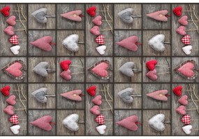 Χαλάκι Κουζίνας Wookece232 945HFT2034 Grey-Red Conceptum Hypnose 60X100 Πολυέστερ