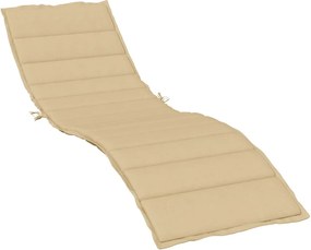 vidaXL Μαξιλάρι Ξαπλώστρας Μπεζ 200x50x4 εκ. Ύφασμα