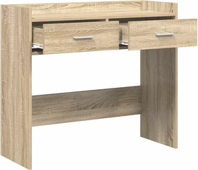 vidaXL Τραπέζι κονσόλας Sonoma Δρυς 90 x 35 x 80 εκ Επεξεργασμένο Ξύλο