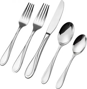 VEVOR 30-Piece Silverware Set Stainless Steel Cutlery Flatware Utensils for 6