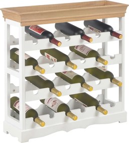 vidaXL Κάβα Κρασιών Λευκή 70 x 22,5 x 70,5 εκ. από MDF