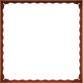 vidaXL Περίγραμμα γκαζόν 60 x 60 x 20 εκ Ατσάλι Σκ rusty