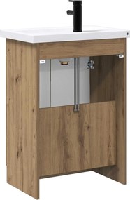 vidaXL Σετ Επίπλων Μπάνιου Artisan Δρυς 56 x 37,5 x 81 εκ