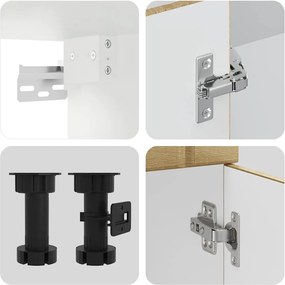 vidaXL Σετ Ντουλάπια Κουζίνας 14 τεμ. Lucca Sonoma Δρυς Επεξ. Ξύλο