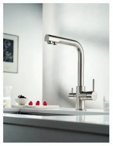 Eurorama FILTER TAP Μπαταρίας Κουζίνας για σύνδεση με φίλτρο πόσιμου νερού αντίστροφης όσμωσης Inox Finish