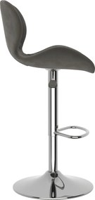 vidaXL Σκαμπό Μπαρ 2 τεμ. Σκούρο Γκρι Βελούδινα