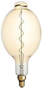 GloboStar® 99170 Λάμπα LED Soft S Spiral Filament E27 BT180 MANGOS Γλόμπος 6W 420lm 360° AC 220-240V IP20 Φ18 x Υ39cm Ultra Θερμό Λευκό 2200K με Μελί Γυαλί - Dimmable - 3 Years Warranty