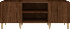 vidaXL Δισκοθήκη Καφέ Δρυς 121 x 38 x 48 εκ. από Επεξεργασμένο Ξύλο