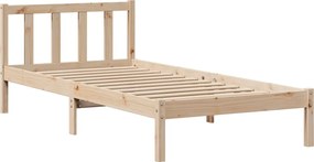 vidaXL Κρεβάτι Βιβλιοθήκη Χωρίς Στρώμα 100x200 εκ. Μασίφ Ξύλο Πεύκο