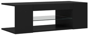 vidaXL Έπιπλο Τηλεόρασης με LED Μαύρο 90x39x30 εκ.