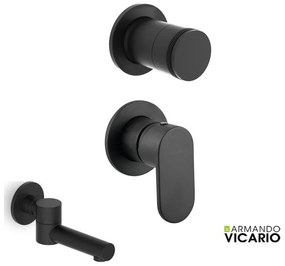 Armando Vicario SLIM Black Matt Περιστρεφόμενο Στόμιο+Μίκτης εντ.+εκτροπέας περιστροφικός 2 εξ. 500050-400 34374-400