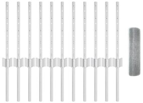 vidaXL Τεντώτο με στήριγμα Ασημί